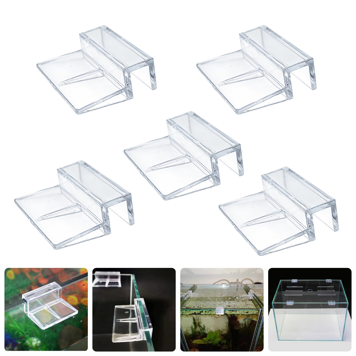 Aquarium Fish Elevator - 10Pcs Transparent Acrylic Fish Tank Glass