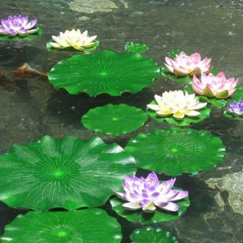 Aquarium Fish Accessories - 2026 Artificial Water Lily Lotus Leaf