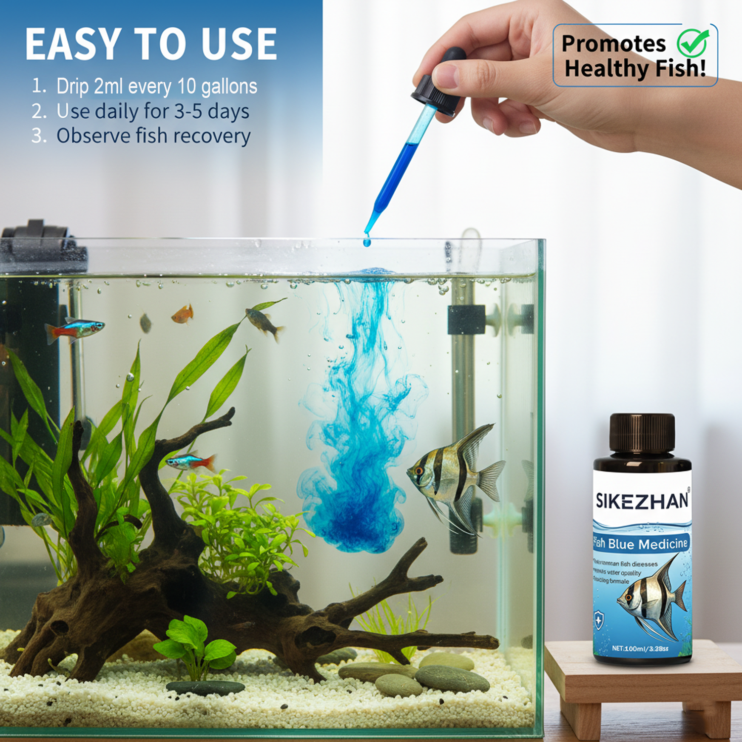 Aquarium Fish Diseases - 500ml Methylene Blue Solution Aquarium Fish