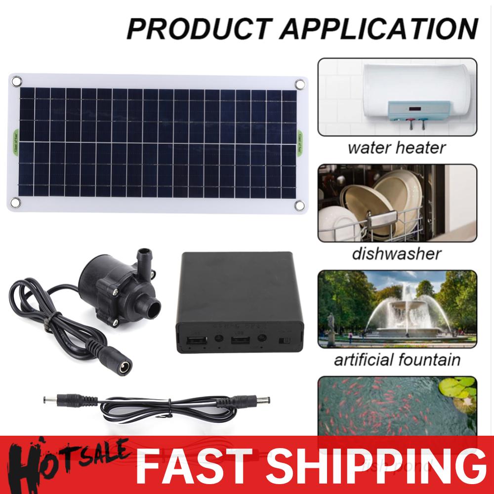 Aquarium Fish Bowl - 18V 30W Fountain Panel Pump Garden
