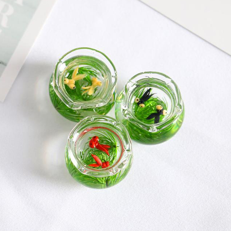 1/12 Lovely Dollhouse Miniatur - đánh giá và giá Aquarium Fish Bowl