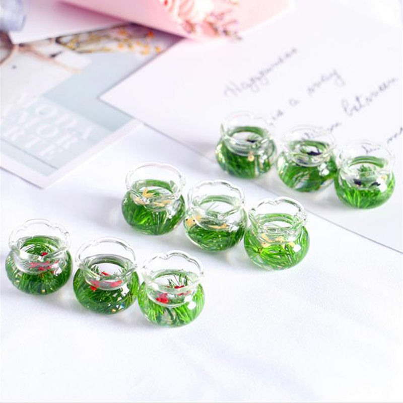 1/12 Lovely Dollhouse Miniatur - đánh giá và giá Aquarium Fish Bowl