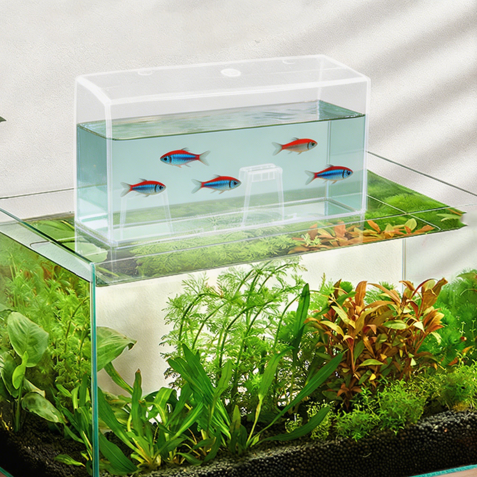 External Suspended Transparent - đánh giá và giá Aquarium Fish Elevator