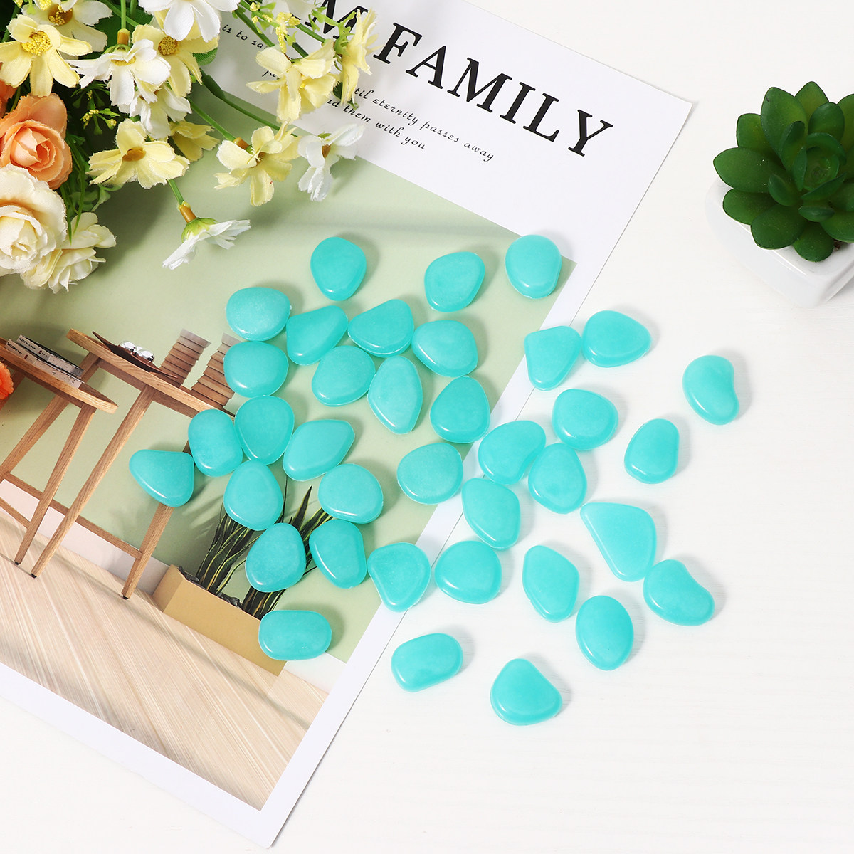 200Pcs Glow in Dark Pebble Sto - đánh giá và giá Aquarium Fish Glow In The Dark