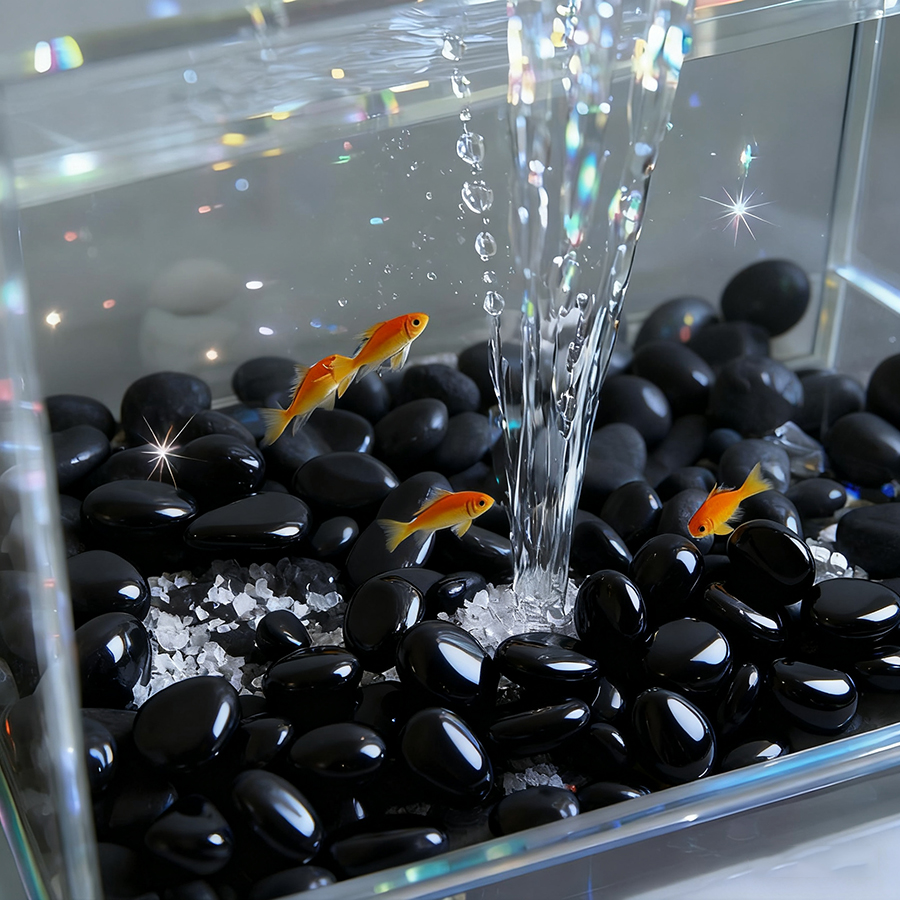 200g Black High Polished Natur - đánh giá và giá Aquarium Fish Bowl