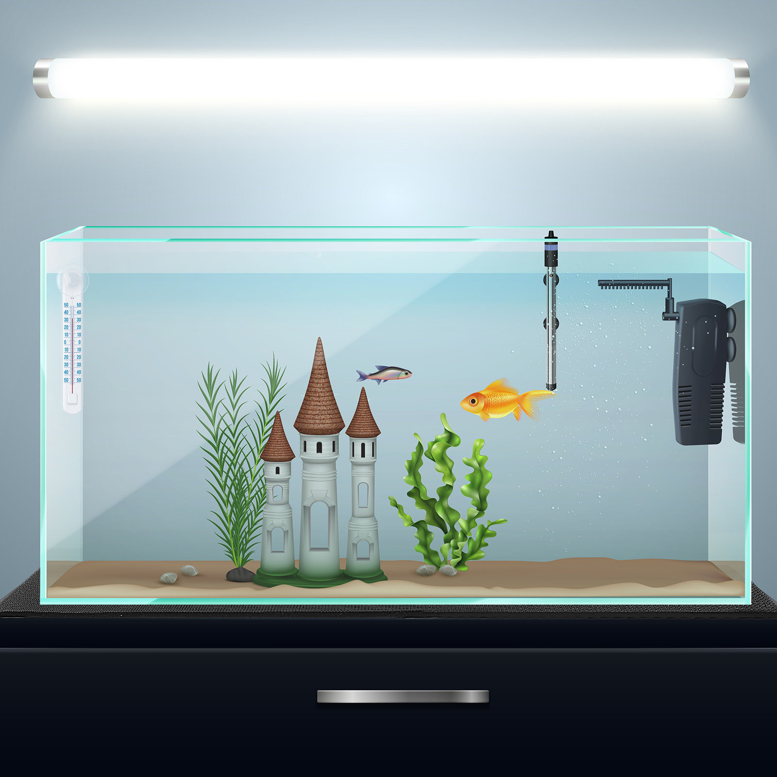 Aquarium Fish Tank Thickened A - đánh giá và giá Aquarium Fish Accessories