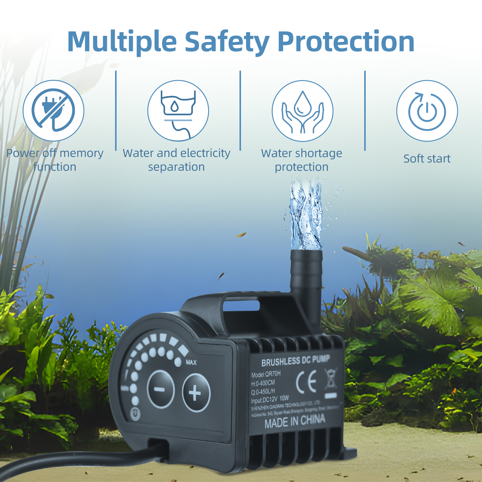 Submersible 12V Water Pump 8 L - đánh giá và giá Aquarium Fish Accessories