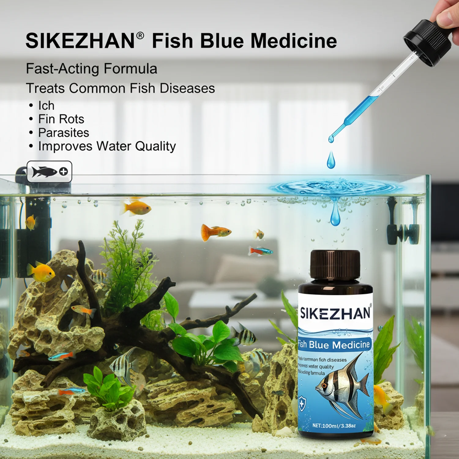 500ml Methylene Blue Solution  - đánh giá và giá Aquarium Fish Diseases