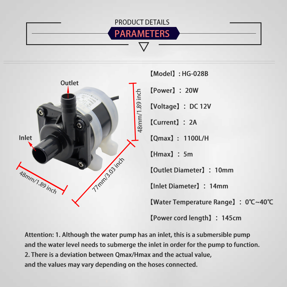 12V DC Brushless Small Submers - đánh giá và giá Aquarium Fish Bowl